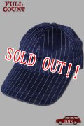 「FULLCOUNT」INDIGO WABASH CORDUROY BB CAP フルカウント インディゴ ウォバッシュ コーデュロイ ベースボールキャップ [インディゴブルー]