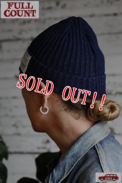 画像7: 「FULLCOUNT」Indigo Ribbed Watch Cap フルカウント インディゴ リブ ワッチキャップ [インディゴ・フェードブルー]