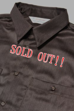 画像2: 「Sugar & Co.」Heather Glossy Drop Shirt シュガーアンドカンパニー ヘザーグロッシー ドロップシャツ [ブラウン]