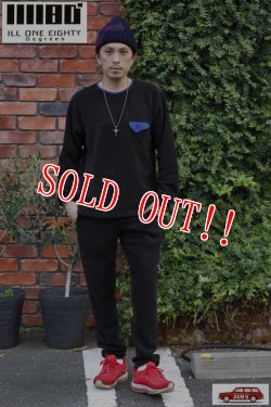 画像11: 「ILL180°」LW FLEECE CREW-NECK イルワンエイティ ライトウェイト フリース クルーネック ILL242-33 [ブラック]