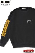 「ILL180°」"REDRUM" SWEAT SHIRT イルワンエイティ プリント スウェット ユーズド加工 ILL242-16C [ブラック]