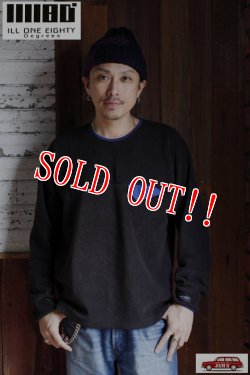 画像6: 「ILL180°」LW FLEECE CREW-NECK イルワンエイティ ライトウェイト フリース クルーネック ILL242-33 [ブラック]