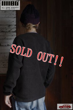 画像8: 「ILL180°」LW FLEECE CREW-NECK イルワンエイティ ライトウェイト フリース クルーネック ILL242-33 [ブラック]