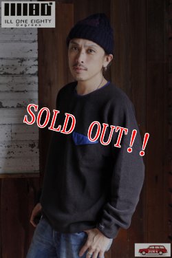 画像7: 「ILL180°」LW FLEECE CREW-NECK イルワンエイティ ライトウェイト フリース クルーネック ILL242-33 [ブラック]