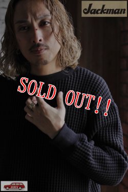 画像9: 「Jackman」Big Waffle Crewneck ジャックマン ビッグワッフル クリーネック JM7479「ブラック」