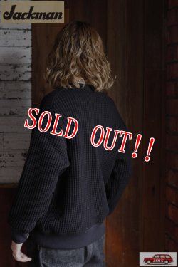 画像8: 「Jackman」Big Waffle Crewneck ジャックマン ビッグワッフル クリーネック JM7479「ブラック」