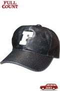 [2024年限定生産]「FULLCOUNT」6Pannel COATED DENIM BASEBALL CAP フルカウント 6パネル PUコーティングデニム ベースボールキャップ 6843-24C [ブラック]