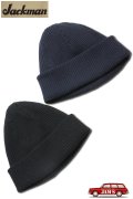 「Jackman」 Waffle Knit Cap ジャックマン オリジナルワッフルニットキャップ JM6605 「ブラック・ネイビー」