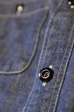 画像4: 「FULLCOUNT」 Denim Work Shirt 8oz フルカウント デニム ワークシャツ 4890-19 [インディゴ]