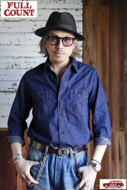 画像13: 「FULLCOUNT」 Denim Work Shirt 8oz フルカウント デニム ワークシャツ 4890-19 [インディゴ]