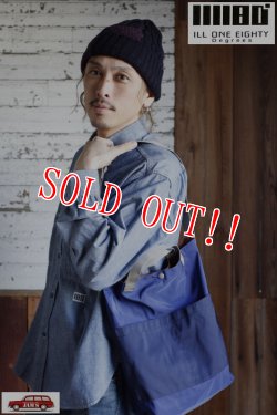 画像8: 「ILL180°」×「dzt」UTILITY BAG SMALL イルワンエイティ コラボ ナイロン ユーティリティーバッグ スモール ILL241-49DZS [ネイビー]