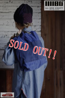 画像7: 「ILL180°」×「dzt」UTILITY BAG SMALL イルワンエイティ コラボ ナイロン ユーティリティーバッグ スモール ILL241-49DZS [ネイビー]