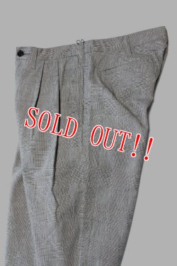 画像4: 「ILL180°」LINEN PLAID 2-TUCK PANTS イルワンエイティ 2タック チェックパンツ ILL242-46 [グレンプレイド]