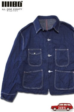 画像1: [再入荷]「ILL180°」THREE SIXTY JACKET イルワンエイティ サブロク ジャケット 10.5oz デニム ILL-360J [インディゴブルー]