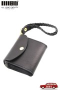 「ILL180°」FOLD WALLET with MESH STRAP イルワンエイティ フォールドウォレット レザーストラップ付き ILL251-64QW [ブラック]