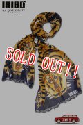 「ILL180°」PRINT STOLE （TIGER） イルワンエイティ プリント タイガー ストール ILL251-54T [ブラック・イエロー]