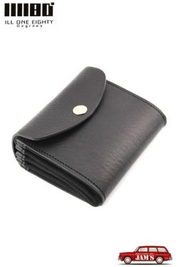 画像1: 「ILL180°」FOLD WALLET イルワンエイティ フォールドウォレット ILL251-64Q [ブラック]