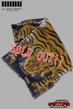 画像2: 「ILL180°」PRINT STOLE （TIGER） イルワンエイティ プリント タイガー ストール ILL251-54T [ブラック・イエロー]