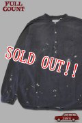 [2025年限定]「FULLCOUNT」Stand Coller Chambray Shirt "Aging" フルカウント プルオーバーシャンブレーシャツ ヴィンテージ加工 4900HW [ブラック]