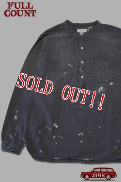 画像1: [2025年限定]「FULLCOUNT」Stand Coller Chambray Shirt "Aging" フルカウント プルオーバーシャンブレーシャツ ヴィンテージ加工 4900HW [ブラック]