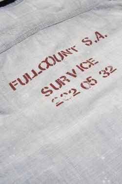 画像8: [2025年限定]「FULLCOUNT」30s Triple Stitch Chambray Shirt ”Aging” フルカウント トリプルステッチ シャンブレーシャツ ヴィンテージ加工 4090HW-1 [フェードインディゴ]