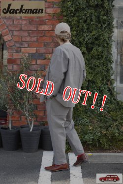 画像9: 「Jackman」Back Nep Collarless Jacket ジャックマン バックネップ カラーレスジャケット JM8507「グレー」