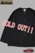「Jackman」Back Nep Collarless Jacket ジャックマン バックネップ カラーレスジャケット JM8507「ブラック」