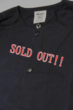 画像2: 「Jackman」Back Nep Collarless Jacket ジャックマン バックネップ カラーレスジャケット JM8507「ブラック」