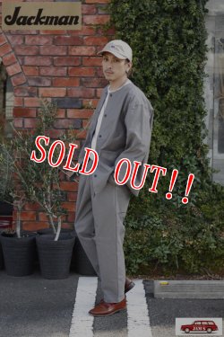 画像8: 「Jackman」Back Nep Collarless Jacket ジャックマン バックネップ カラーレスジャケット JM8507「グレー」