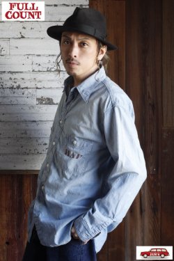 画像10: [2025年限定]「FULLCOUNT」30s Triple Stitch Chambray Shirt ”Aging” フルカウント トリプルステッチ シャンブレーシャツ ヴィンテージ加工 4090HW-1 [フェードインディゴ]