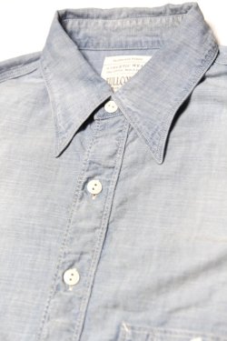 画像2: [2025年限定]「FULLCOUNT」30s Triple Stitch Chambray Shirt ”Aging” フルカウント トリプルステッチ シャンブレーシャツ ヴィンテージ加工 4090HW-1 [フェードインディゴ]