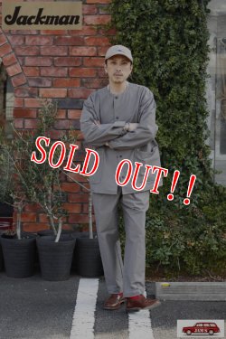 画像11: 「Jackman」Back Nep Collarless Jacket ジャックマン バックネップ カラーレスジャケット JM8507「グレー」