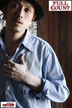 画像14: [2025年限定]「FULLCOUNT」30s Triple Stitch Chambray Shirt ”Aging” フルカウント トリプルステッチ シャンブレーシャツ ヴィンテージ加工 4090HW-1 [フェードインディゴ]