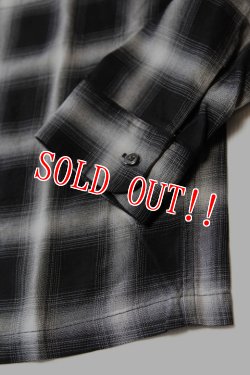 画像5: ［再入荷］[2025年限定]「FULLCOUNT」Rayon Check Open Collar Shirt フルカウント レーヨン オンブレチェック オープンカラー シャツ 4092 [ブラック]