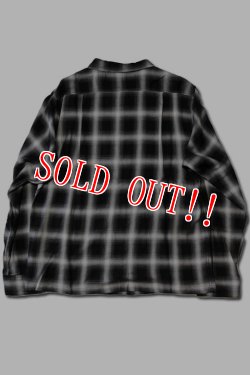 画像6: ［再入荷］[2025年限定]「FULLCOUNT」Rayon Check Open Collar Shirt フルカウント レーヨン オンブレチェック オープンカラー シャツ 4092 [ブラック]