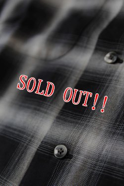 画像4: ［再入荷］[2025年限定]「FULLCOUNT」Rayon Check Open Collar Shirt フルカウント レーヨン オンブレチェック オープンカラー シャツ 4092 [ブラック]