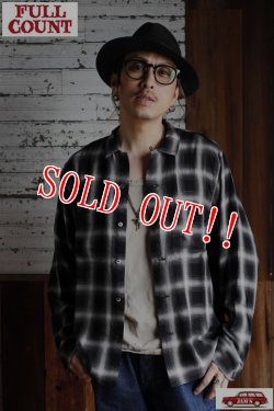画像12: ［再入荷］[2025年限定]「FULLCOUNT」Rayon Check Open Collar Shirt フルカウント レーヨン オンブレチェック オープンカラー シャツ 4092 [ブラック]