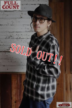 画像9: ［再入荷］[2025年限定]「FULLCOUNT」Rayon Check Open Collar Shirt フルカウント レーヨン オンブレチェック オープンカラー シャツ 4092 [ブラック]