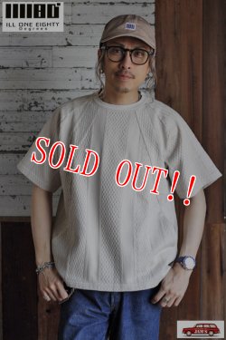 画像6: 「ILL180°」CABLE CREW-NECK Tee イルワンエイティ ケーブルクルーネック Tシャツ ILL251-16 [アイボリー]