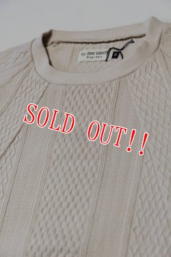 画像2: 「ILL180°」CABLE CREW-NECK Tee イルワンエイティ ケーブルクルーネック Tシャツ ILL251-16 [アイボリー]