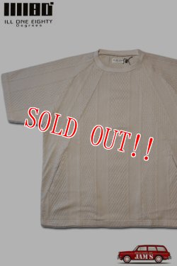 画像1: 「ILL180°」CABLE CREW-NECK Tee イルワンエイティ ケーブルクルーネック Tシャツ ILL251-16 [アイボリー]