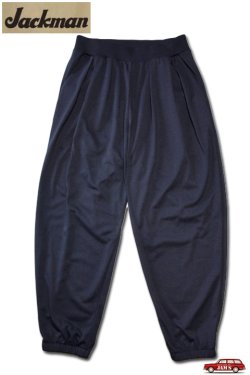 画像1: 「Jackman」FD Gather Pants ジャックマン フルダル ギャザー パンツ JM4549 [ダークネイビー]