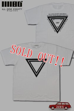 画像1: 「ILL180°」"TRIANGLE" Tee イルワンエイティ トライアングル プリント 半袖 Tシャツ ILL251-36 [ホワイト]