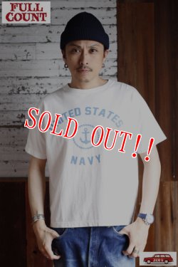 画像5: 「FULLCOUNT」U.S. NAVY T-Shirt フルカウント USネイビー プリントTシャツ [ホワイト]