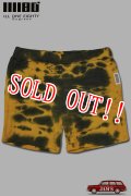 「ILL180°」×「D.Y.E.」TIE DYE SWEAT SHORTS イルワンエイティ コラボ タイダイ スウェット ショーツ ILL251-46D [イエロー/ブラック]