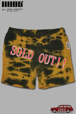 画像1: 「ILL180°」×「D.Y.E.」TIE DYE SWEAT SHORTS イルワンエイティ コラボ タイダイ スウェット ショーツ ILL251-46D [イエロー/ブラック]
