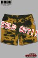 「ILL180°」×「D.Y.E.」TIE DYE SWEAT SHORTS イルワンエイティ コラボ タイダイ スウェット ショーツ ILL251-46D [イエロー/ブラック]