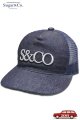 「Sugar & Co.」Washable S&CO Mesh Cap シュガーアンドカンパニー ウォッシャブル キャップ 2025モデル [インディゴ]