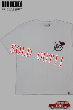 画像1: 「ILL180°」"I LOVE YOU" Tee イルワンエイティ アイラブユー ハンドサイン プリント 半袖 Tシャツ ILL251-32 [ホワイト]