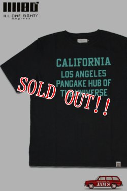 画像1: 「ILL180°」"CALIFORNIA" Tee イルワンエイティ カリフォルニア パンケーキ プリント 半袖 Tシャツ ILL251-33 [ブラック]